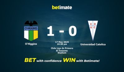 O'Higgins vs Universidad Catolica Prognozy, kursy i typy bukmacherskie 17.05.2025