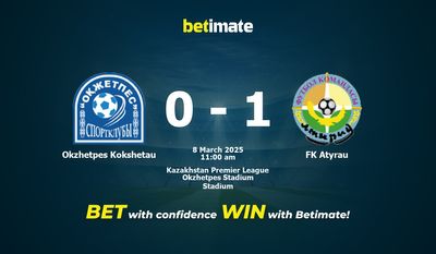 Okzhetpes Kokshetau vs FK Atyrau Prognoza, kursy i porady bukmacherskie 03/08/2025