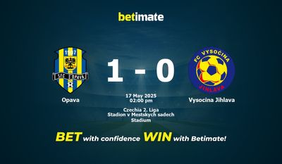 Opava vs Vysocina Jihlava przewidywania, kursy i typy bukmacherskie 17.05.2025