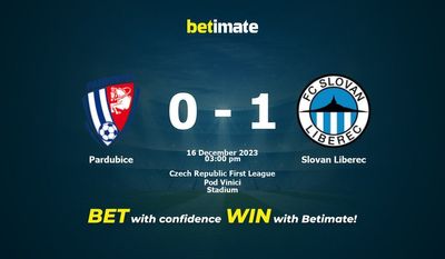 Pardubice vs Slovan Liberec typy, kursy i typy bukmacherskie 16.12.2023