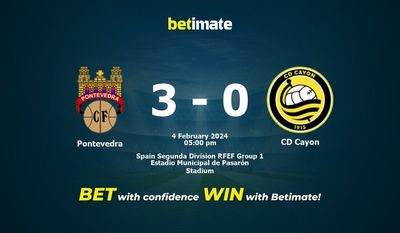 Pontevedra vs CD Cayon przewidywania, kursy i typy bukmacherskie 02.04.2024