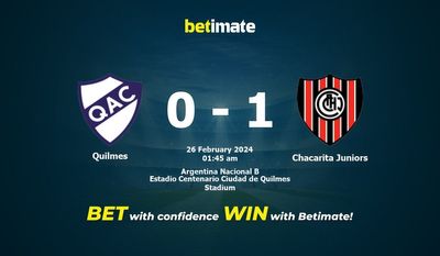 Quilmes – Chacarita Juniors przewidywania, kursy i typy bukmacherskie 26.02.2024