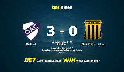 Quilmes vs Club Atletico Mitre przewidywania, kursy i typy bukmacherskie 17.09.2023