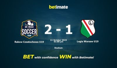 Raków Częstochowa U19 vs Legia Warszawa U19 Prognozy, kursy i typy bukmacherskie 11.10.2023