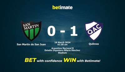 San Martin de San Juan vs Quilmes przewidywania, kursy i typy bukmacherskie 16.03.2024