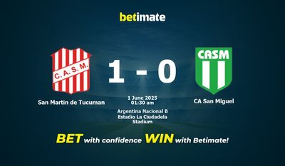 San Martin de Tucuman vs CA San Miguel Prognoza, kursy i porady dotyczące zakładów 06/01/2025