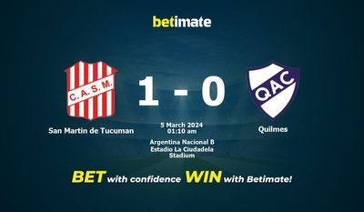 San Martin de Tucuman vs Quilmes przewidywania, kursy i typy bukmacherskie 03.05.2024