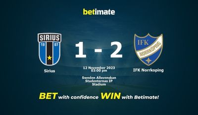 Sirius vs IFK Norrkoping Prognozy, kursy i typy bukmacherskie 11.12.2023