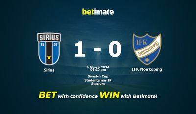 Sirius vs IFK Norrkoping Prognozy, kursy i typy bukmacherskie 03.04.2024