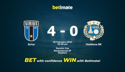 Sirius vs Utsiktens BK przewidywania, kursy i typy bukmacherskie 18.02.2024