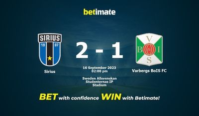 Sirius vs Varbergs BoIS FC przewidywania, kursy i typy bukmacherskie 16.09.2023