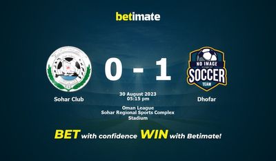 Sohar Club – Dhofar przewidywania, kursy i typy bukmacherskie 30.08.2023