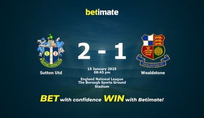 Sutton Utd vs Wealdstone Prognoza, kursy i porady dotyczące zakładów 01/15/2025