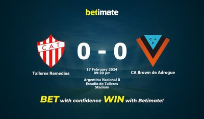 Talleres Remedios vs CA Brown de Adrogue Prognozy, kursy i typy bukmacherskie 17.02.2024