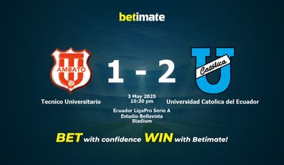 Tecnico Universitario vs Universidad Catolica del Ecuador Prognozy, kursy i typy bukmacherskie 03.05.2025