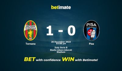 Ternana – Pisa, przewidywania, kursy i typy bukmacherskie 26.12.2023