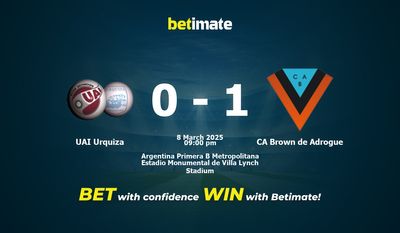 UAI Urquiza vs CA Brown de Adrogue Prognozy, kursy i typy bukmacherskie 08.03.2025