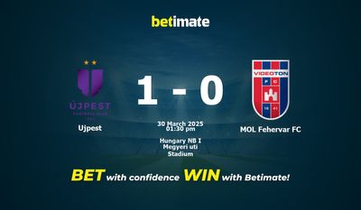 Ujpest vs MOL Fehervar FC Prognoza, kursy i porady bukmacherskie 30.03.2025