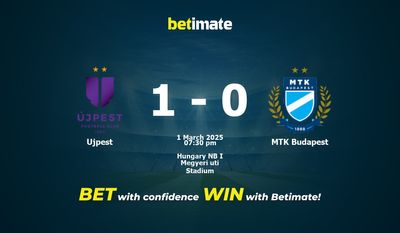 Ujpest vs MTK Budapest Prognoza, kursy i porady bukmacherskie 03/01/2025