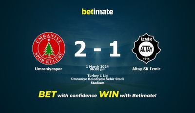Umraniyespor vs Altay SK Izmir przewidywania, kursy i typy bukmacherskie 03.01.2024