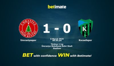 Umraniyespor – Kocaelispor przewidywania, kursy i typy bukmacherskie 03.06.2025