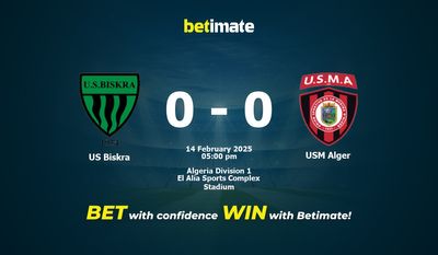 US Biskra vs USM Alger Prognoza, kursy i porady bukmacherskie 14.02.2025
