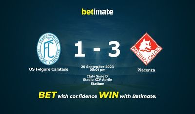 US Folgore Caratese – Piacenza przewidywania, kursy i typy bukmacherskie 20.09.2023