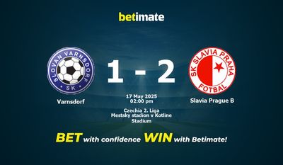 Varnsdorf vs Slavia Praga B Prognoza, kursy i porady bukmacherskie 05/17/2025