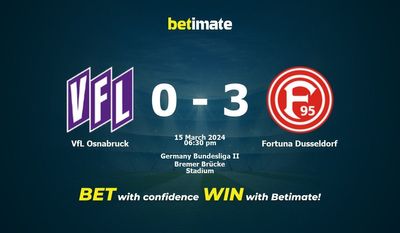 VfL Osnabruck – Fortuna Dusseldorf przewidywania, kursy i typy bukmacherskie 15.03.2024