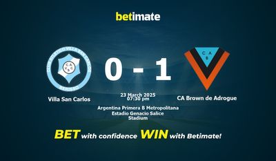Villa San Carlos vs CA Brown de Adrogue Prognoza, kursy i porady bukmacherskie 23.03.2025