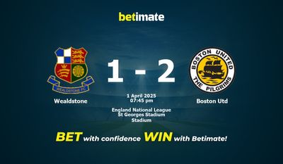 Wealdstone vs Boston Utd Prognoza, kursy i porady bukmacherskie 04/01/2025