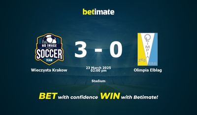 Wieczysta Kraków vs Olimpia Elbląg Prognozy, kursy i typy bukmacherskie 23.03.2025