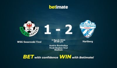 WSG Swarovski Tirol vs Hartberg przewidywania, kursy i typy bukmacherskie 03.03.2024