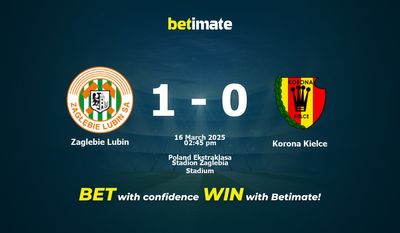 Zaglebie Lubin vs Korona Kielce przewidywania, kursy i typy bukmacherskie 16.03.2025