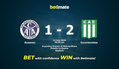 Palpite, odds e dicas de apostas para Acassuso x Excursionistas - 13/07/2025
