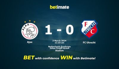 Prognóstico, Odds e Dicas de Apostas Ajax x FC Utrecht 03/03/2024