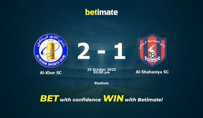 Al-Khor SC vs Al-Shahaniya SC Prognóstico, Odds e Dicas de Apostas 25/10/2023
