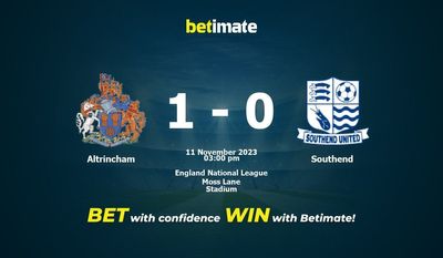 Prognóstico, Odds e Dicas de Apostas Altrincham x Southend 11/11/2023