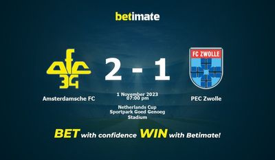 Amsterdamsche FC vs PEC Zwolle Prognóstico, Odds e Dicas de Apostas 11/01/2023