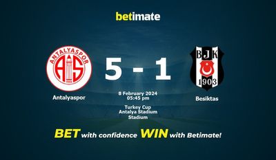 Antalyaspor vs Besiktas Prognóstico, Odds e Dicas de Apostas 02/08/2024