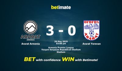 Palpite, probabilidades e dicas de apostas para Ararat Armênia x Ararat Yerevan - 28/05/2025