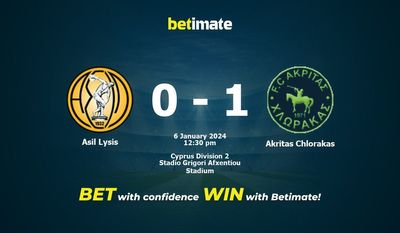 Asil Lysis vs Akritas Chlorakas Prognóstico, Odds e Dicas de Apostas 01/06/2024