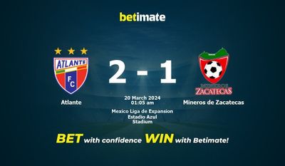 Prognóstico, Odds e Dicas de Apostas Atlante x Mineros de Zacatecas 20/03/2024