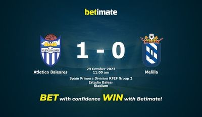 Prognóstico, Odds e Dicas de Apostas Atlético Baleares x Melilla 29/10/2023