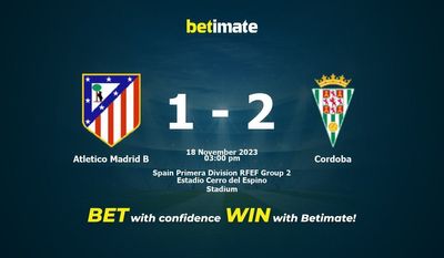 Prognóstico, Odds e Dicas de Apostas Atlético de Madrid B x Cordoba 18/11/2023