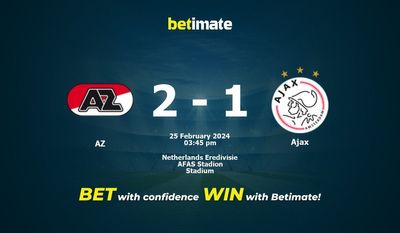 Prognóstico, Odds e Dicas de Apostas AZ x Ajax 25/02/2024
