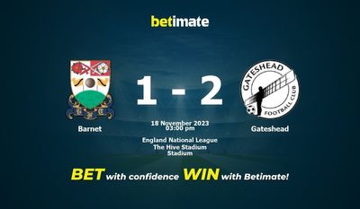 Prognóstico, Odds e Dicas de Apostas Barnet vs Gateshead 18/11/2023