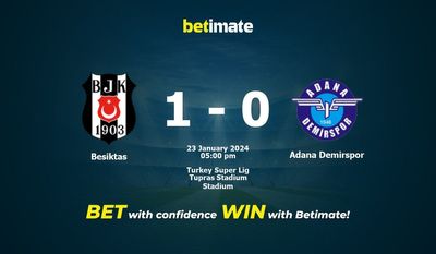 Besiktas vs Adana Demirspor Prognóstico, Odds e Dicas de Apostas 23/01/2024
