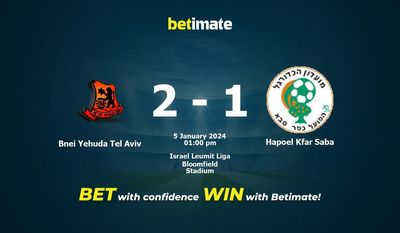 Bnei Yehuda Tel Aviv vs Hapoel Kfar Saba Prognóstico, Odds e Dicas de Apostas 01/05/2024