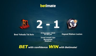 Bnei Yehuda Tel Aviv vs Hapoel Rishon Lezion Prognóstico, Odds e Dicas de Apostas 12/08/2023
